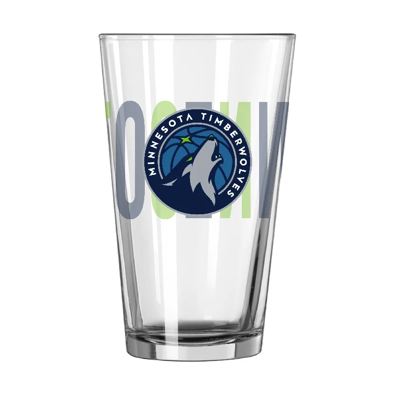 Team Mug Podcaster-Minnesota Timberwolves 16oz Overtime Pint Glass