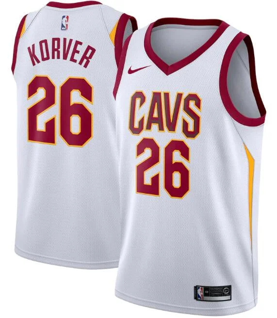 Basketball Jersey High Demand-Men's Cleveland Cavaliers White #26 Kyle Korver Association Edition Swingman Stitched Basketball Jersey