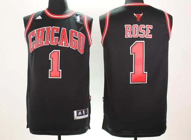 Basketball Jersey Men-Bulls 1 Rose Black Revolution 30 Swingman Basketball Jerseys