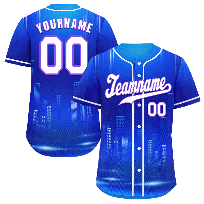 Baseball Jersey Soft-Custom Blue City Edition White Authentic Baseball Jersey BSBJ0a-bc0fbce