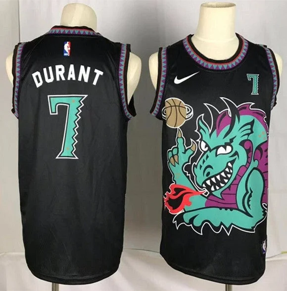 Basketball Jersey Work-Men's Brooklyn Nets #7 Kevin Durant Black Dragon Swingman Stitched Basketball Jersey