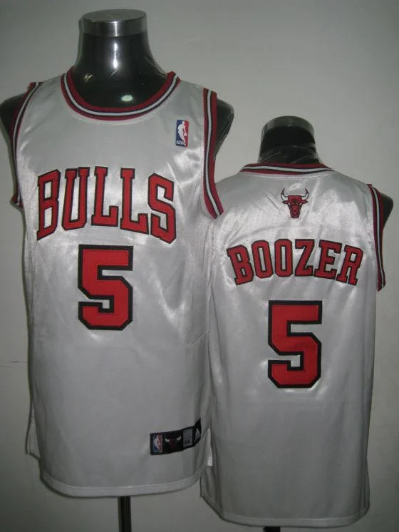 Basketball Jersey Tournament-Bulls 5 Boozer White Basketball Jerseys