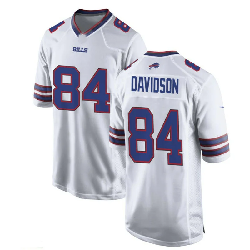 Football Jersey Sports-B.Bills #84 Zach Davidson WHITE Game Jersey American Stitched Football Jerseys