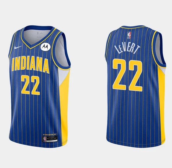 Basketball Jersey Urban-Men's Indiana Pacers #22 Caris LeVert Blue Stitched Basketball Jersey