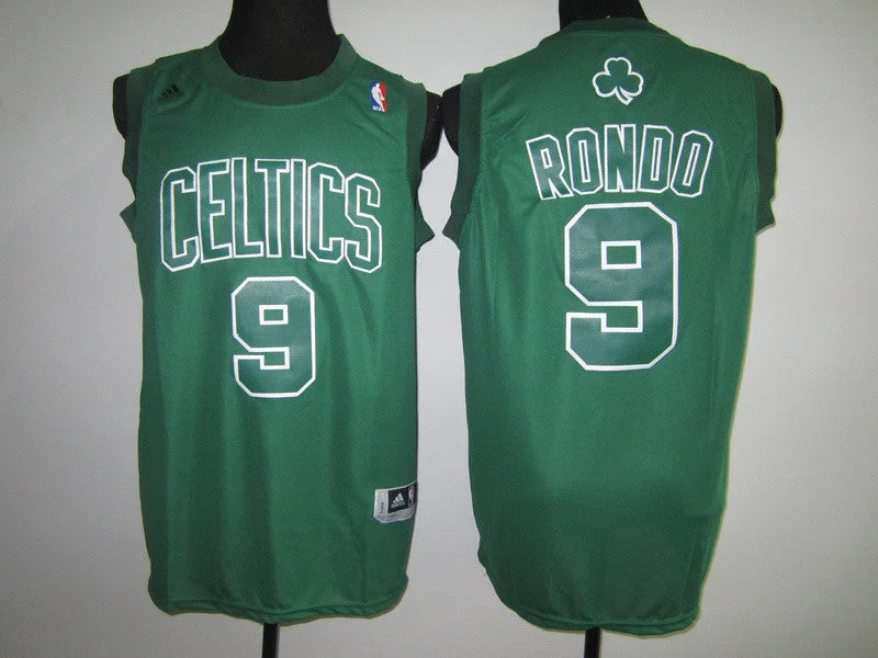 Basketball Jersey Durable Material-Celtics 9 Rondo Green Basketball Jerseys