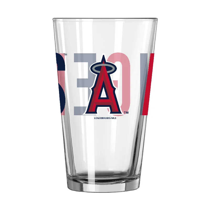 Team Mug Monogram-Los Angeles Angels 16oz Overtime Pint Glass