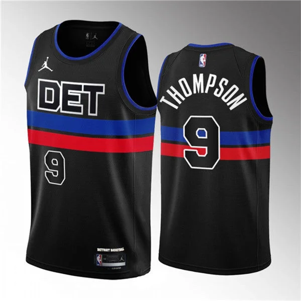 Basketball Jersey Running-Men's Detroit Pistons #9 Ausar Thompson Black 2023 Draft Statement Edition Stitched Basketball Basketball Jersey