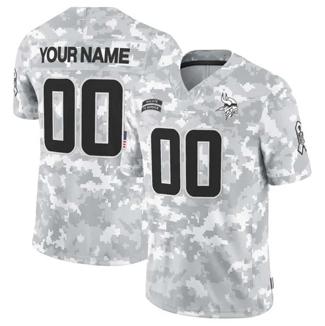 Football Jersey Poolside-Custom MN.Vikings Active Player 2024 F.U.S.E Arctic Camo Salute To Service Limited Stitched Football Jersey