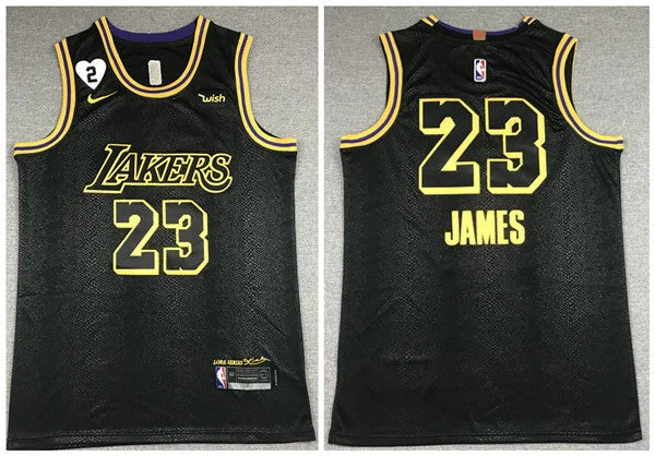 Basketball Jersey Indoor-Men's Los Angeles Lakers #23 LeBron James 2020 Black City Edition With GiGi Patch Stitched Basketball Jersey