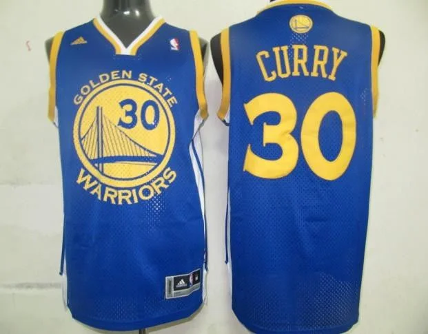 Basketball Jersey High School-Warriors 30 Curry Blue Basketball Jerseys