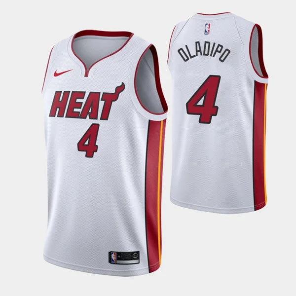 Basketball Jersey Athletic-Men's Miami Heat #4 Victor Oladipo White Stitched Basketball Jersey