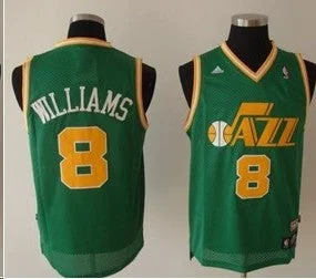 Basketball Jersey Basketball Dad-Jazz 8 Deron Williams Green Basketball Jerseys