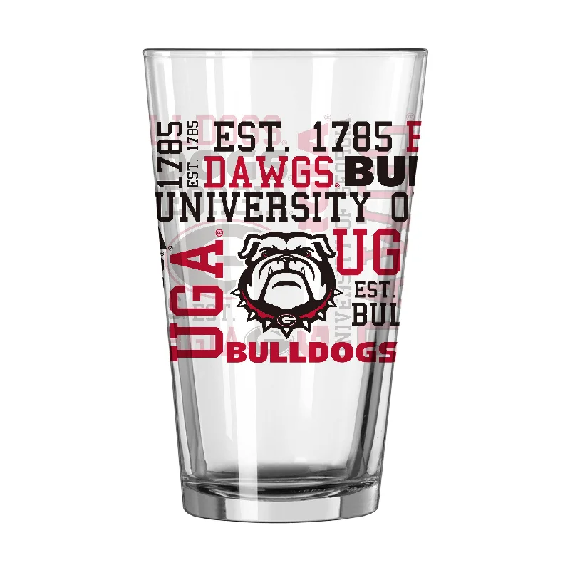 Team Mug Multi-Color-Georgia 16oz Spirit Pint Glass