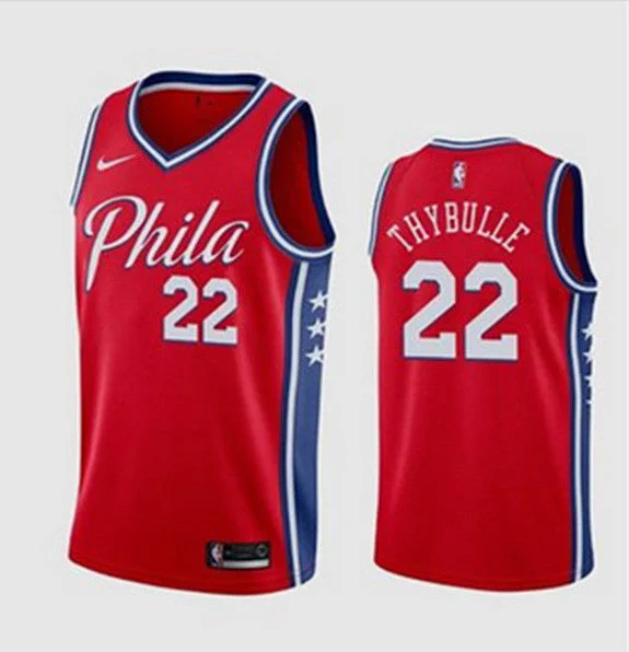 Basketball Jersey Girls-Men's Philadelphia 76ers #22 Matisse Thybulle Red Stitched Basketball Jersey