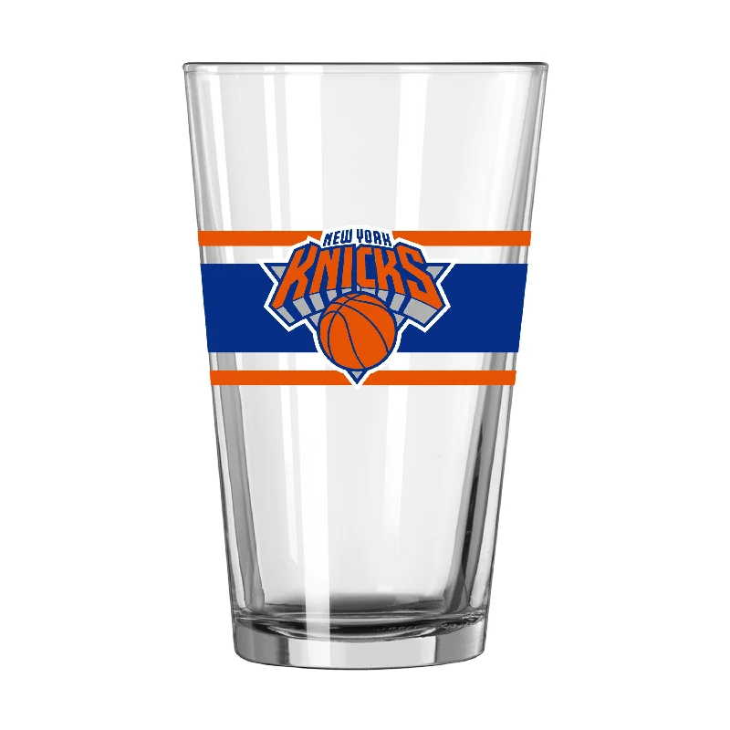 Team Mug Boss-New York Knicks 16oz Stripe Pint Glass