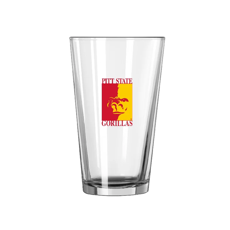 Team Mug Business-Pitt State 16oz Logo Pint Glass