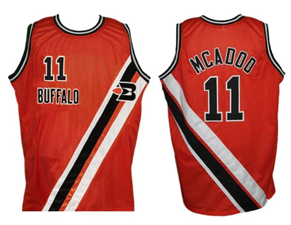 Basketball Jersey Space Theme-Men's Buffalo Braves #11 Bob McAdoo Orange Stitched Basketball Jersey