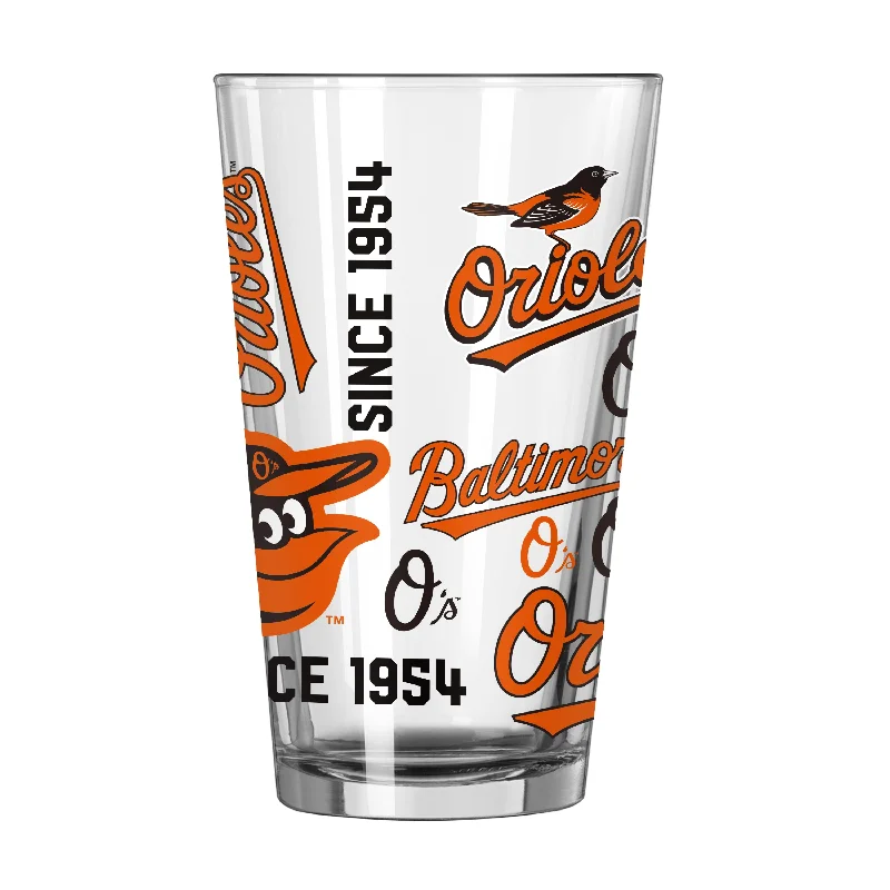 Team Mug Unique-Baltimore Orioles 16oz Spirit Pint Glass