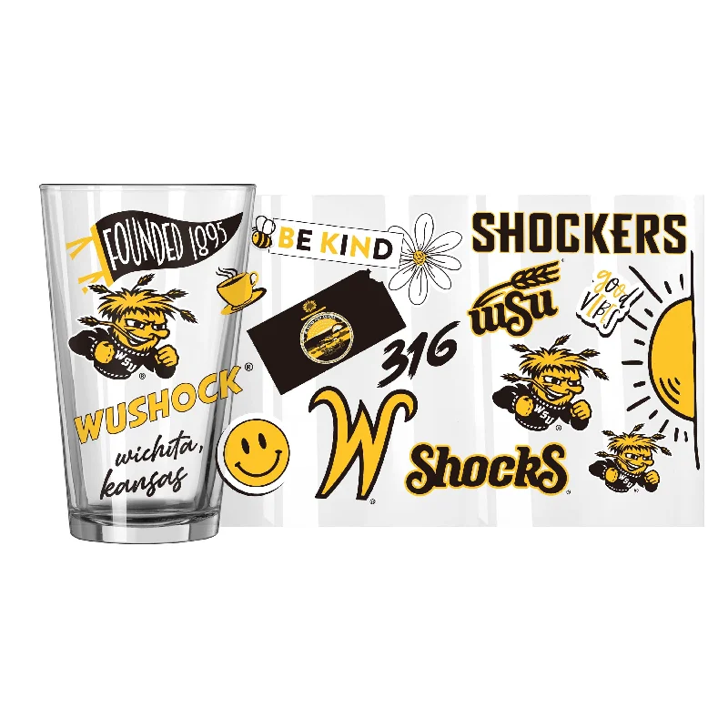 Team Mug Hiking-Wichita State 16oz Native Pint Glass