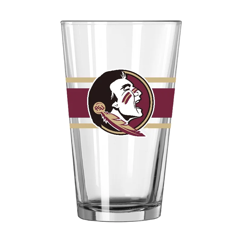 Team Mug Office-Florida State 16oz Stripe Pint Glass