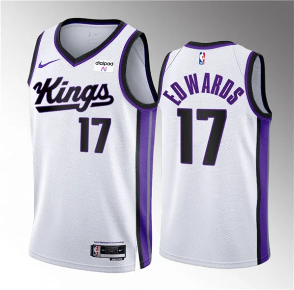 Basketball Jersey Basketball Dad-Men's Sacramento Kings #17 Kessler Edwards White 2023-24 Association Edition Swingman Stitched Basketball Jersey