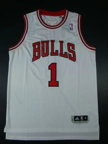 Basketball Jersey Number-Bulls 1 Rose White AAA Basketball Jerseys