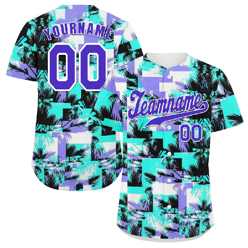 Baseball Jersey Travel Team-Custom Aqua Graffiti Pattern Blue Authentic Baseball Jersey