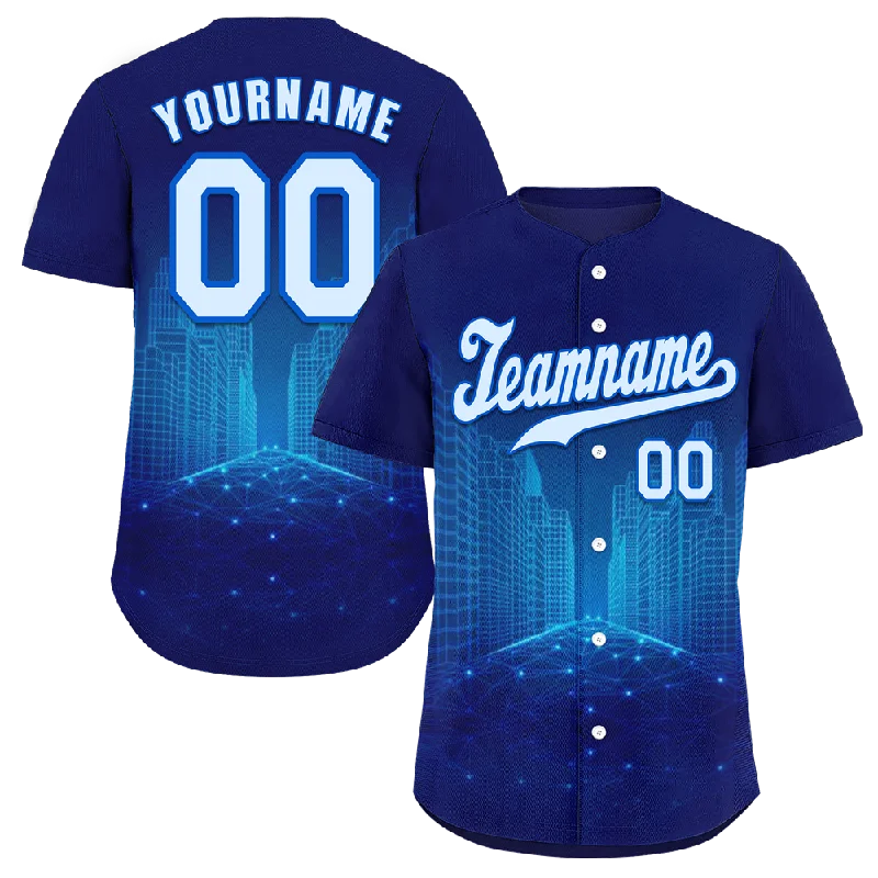 Baseball Jersey Sun Protection-Custom Blue City Edition White Authentic Baseball Jersey BSBJ0a-bc0fbcb