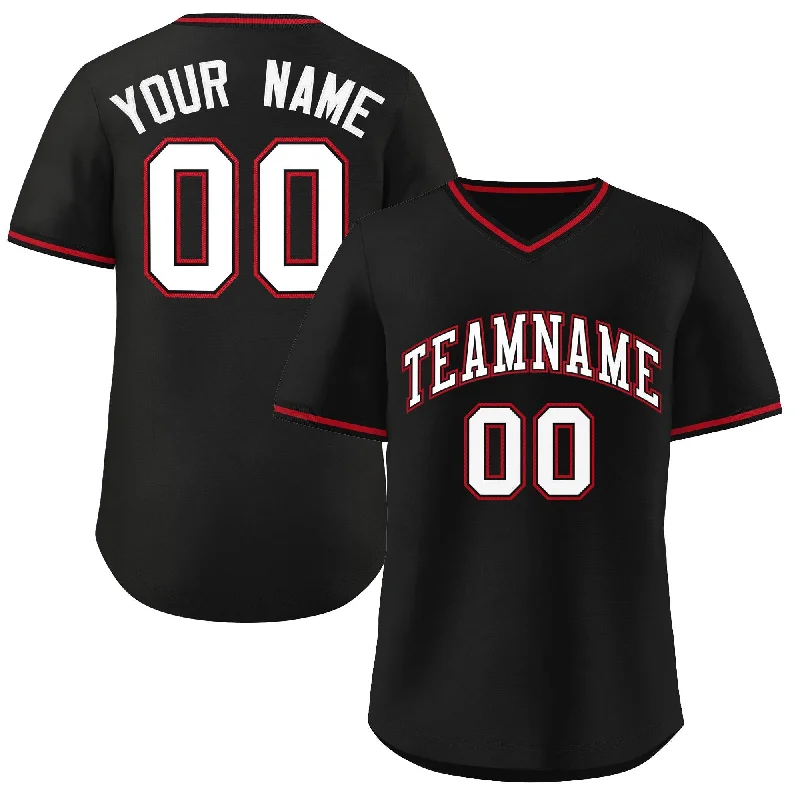 Baseball Jersey 3/4 Sleeve-Custom Black Classic Style Authentic Pullover Baseball Jersey