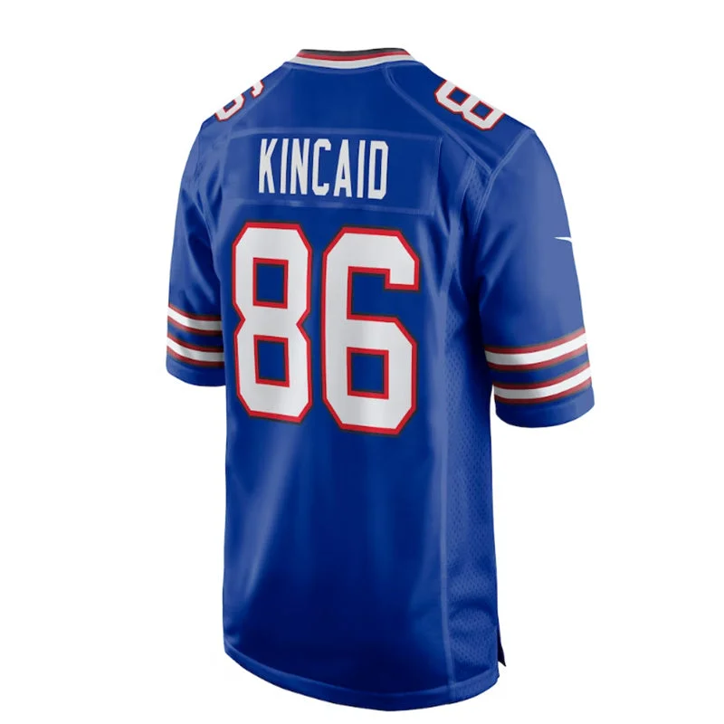 Football Jersey Fashion-B.Bills #86 Dalton Kincaid 2023 Draft First Round Pick Game Jersey - Royal American Stitched Football Jerseys