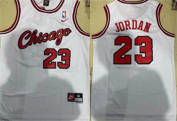 Basketball Jersey New Year-Men's Chicago Bulls #23 Michael Jordan White Stitched Basketball Jersey