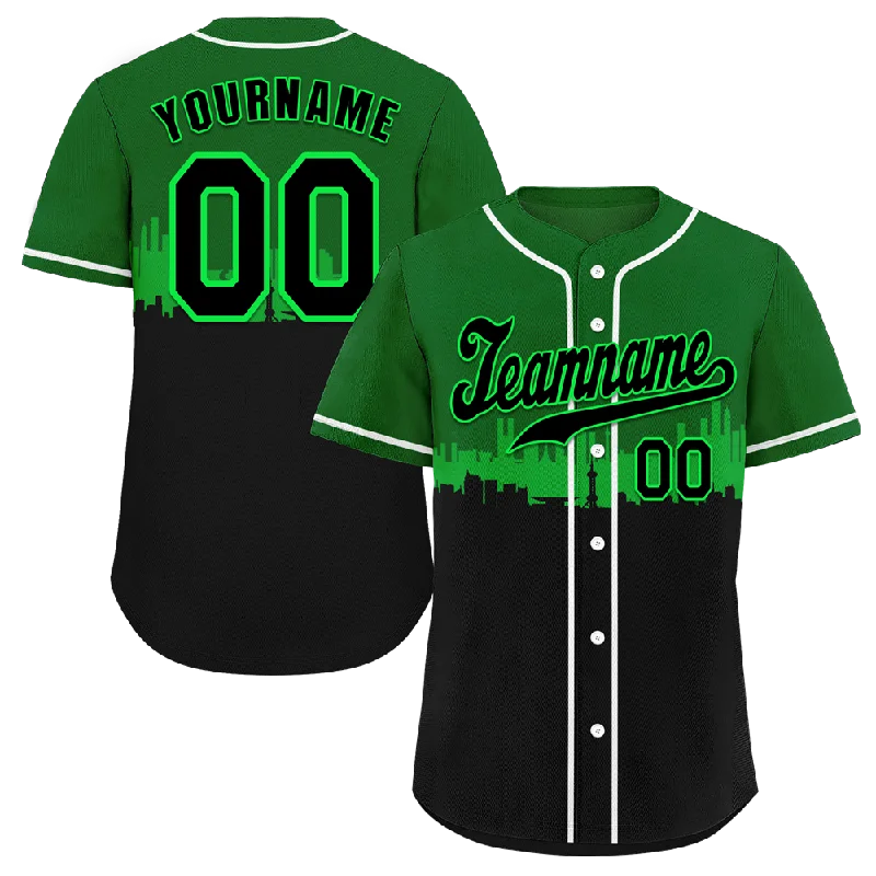 Baseball Jersey All-Season-Custom Green Black City Edition Black Authentic Baseball Jersey BSBJ0a-bc0fbb9