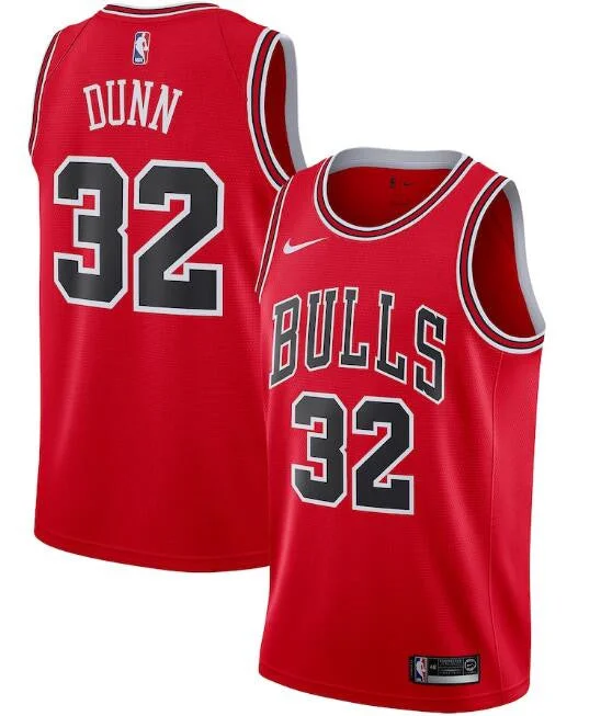 Basketball Jersey Streetwear-Men's Chicago Bulls #32 Kris Dunn Icon Edition Stitched Basketball Jersey